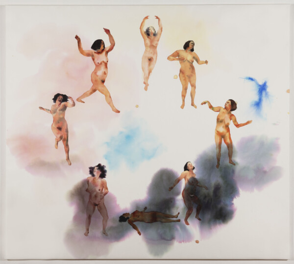 1400 x 1550 mm HUDEBNÍ SÉMANTIKA akvarel 2025